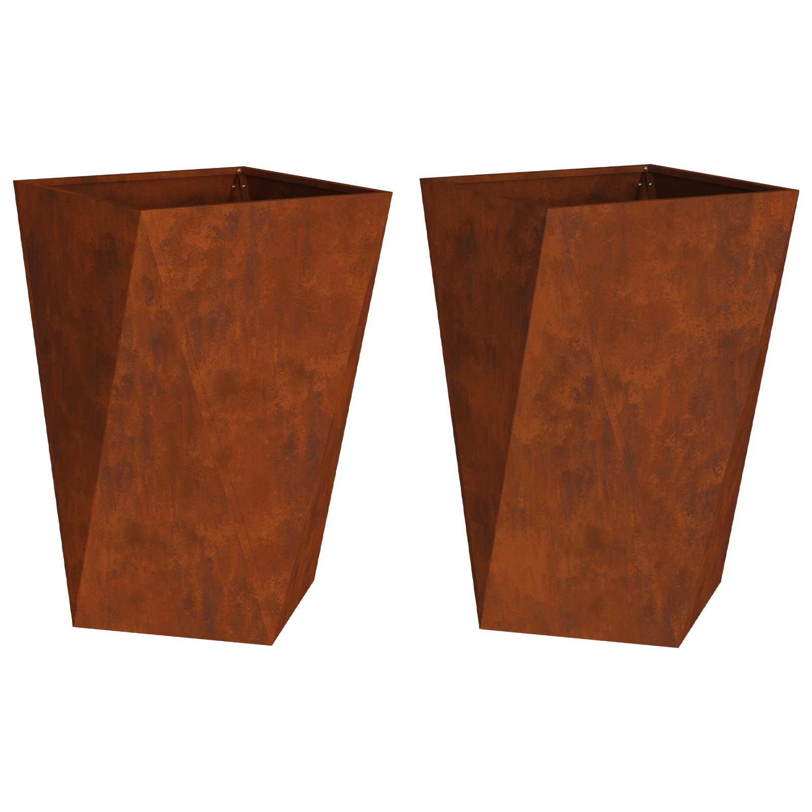 Donica 2 szt. Rdzawy 50 x 50 x 75 cm
