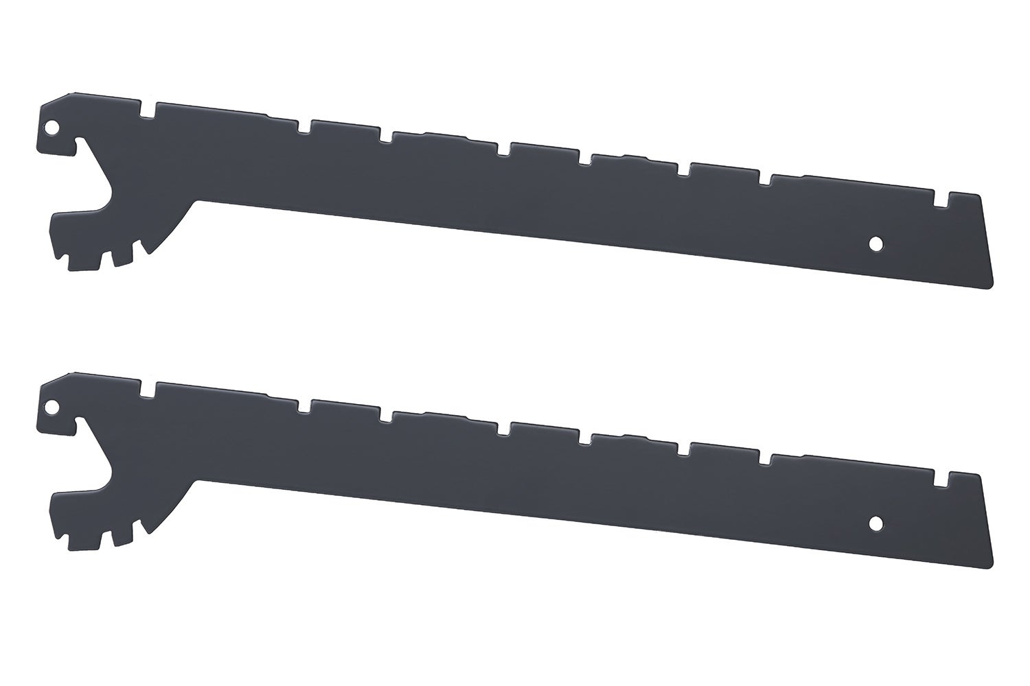 2x Wspornik do półek regału sklepowego 37cm ciemny szary KTD