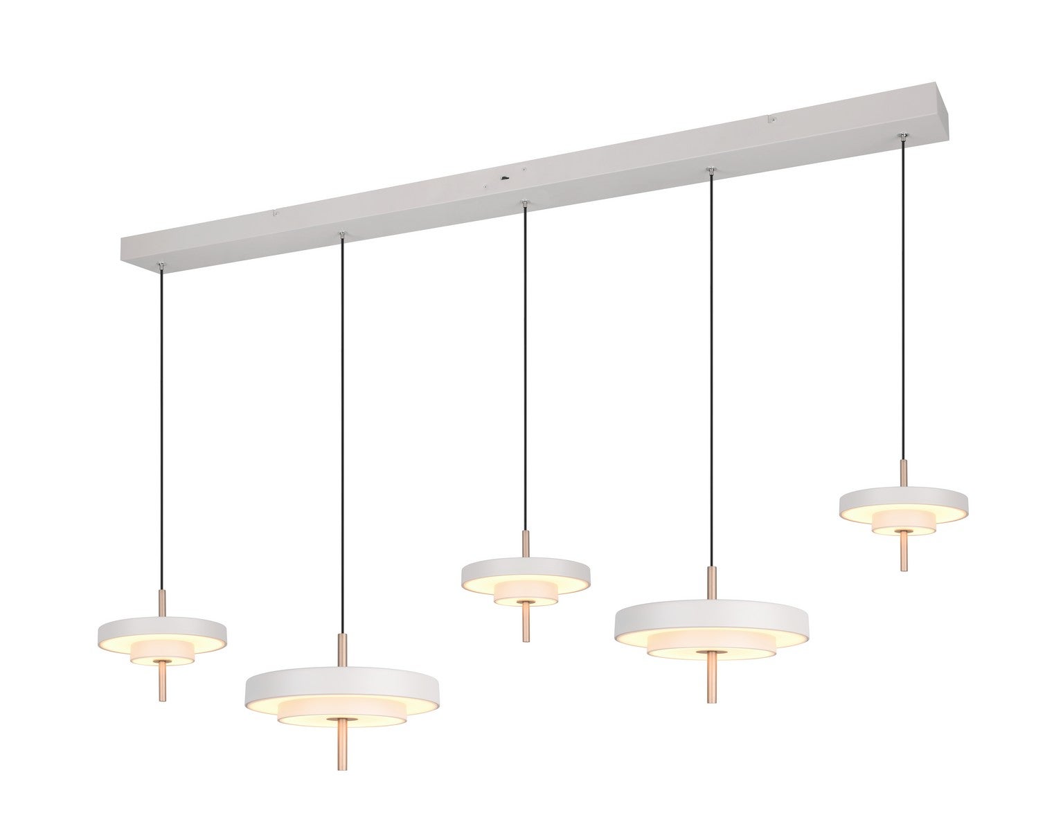 Lampa wisząca LED KEATON 50W Odcienie bieli 5900lm metal szara wym:150x140x30cm IP20 Trio