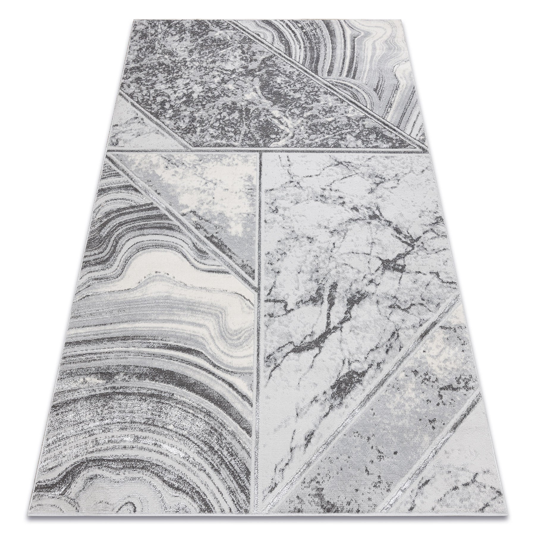 Dywan LIRA HE527 Natura, strukturalny, nowoczesny, glamour - szary 160x220 cm