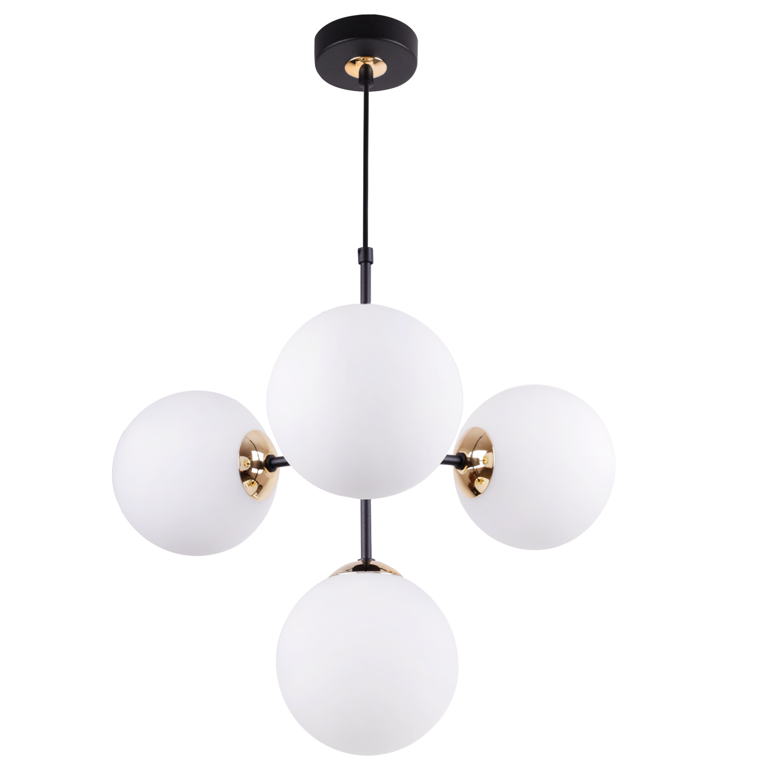 Lampa sufitowa wisząca Light Home LH Imperia 4x E14 60W biały/złoty