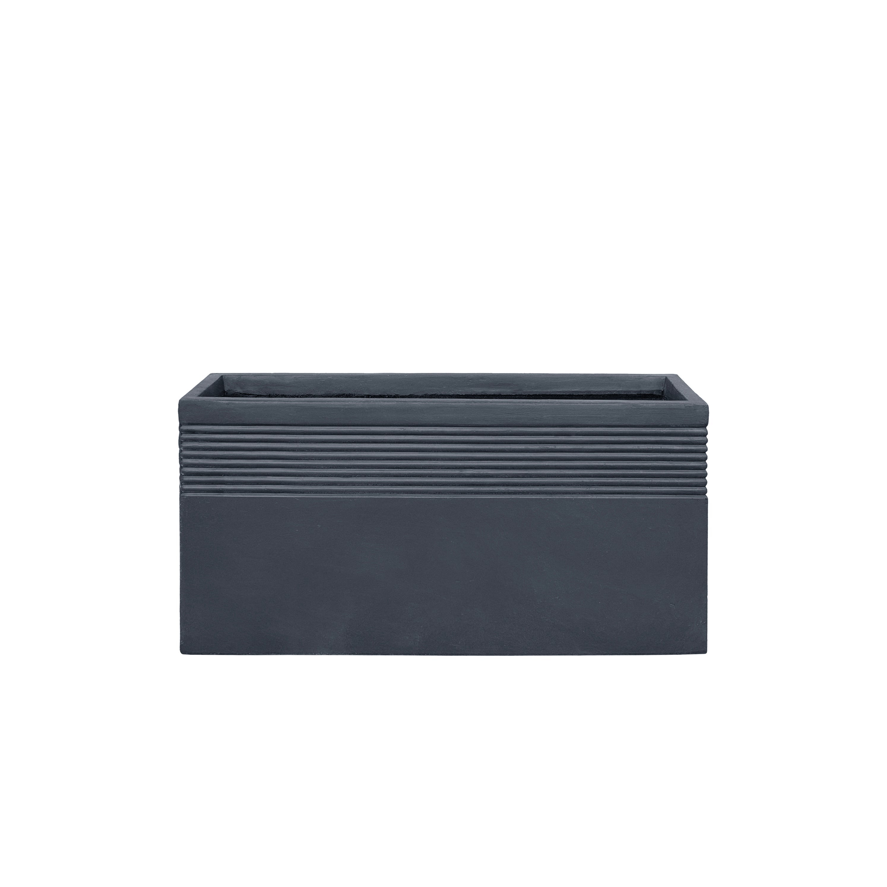 Donica betonowa Provencelia SPIRIT Ciemnoszary, 60x19 x H30 cm, mrozoodporna, nowoczesna, architektoniczna