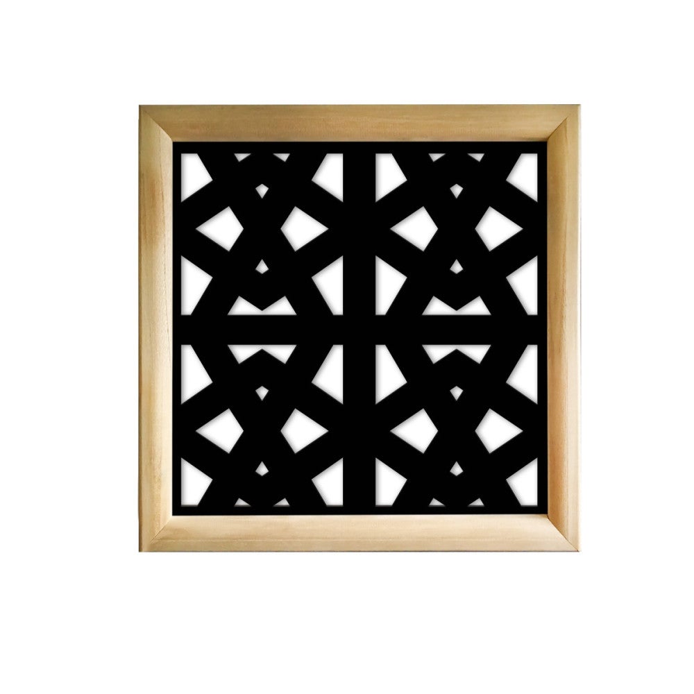 BALUSTRADA - Kwadratowe moduły dekoracyjne z drewna i PCV - Rozmiar 73x73 cm - Grubość 64 mm - Kolor wewnętrzny CZARNY
