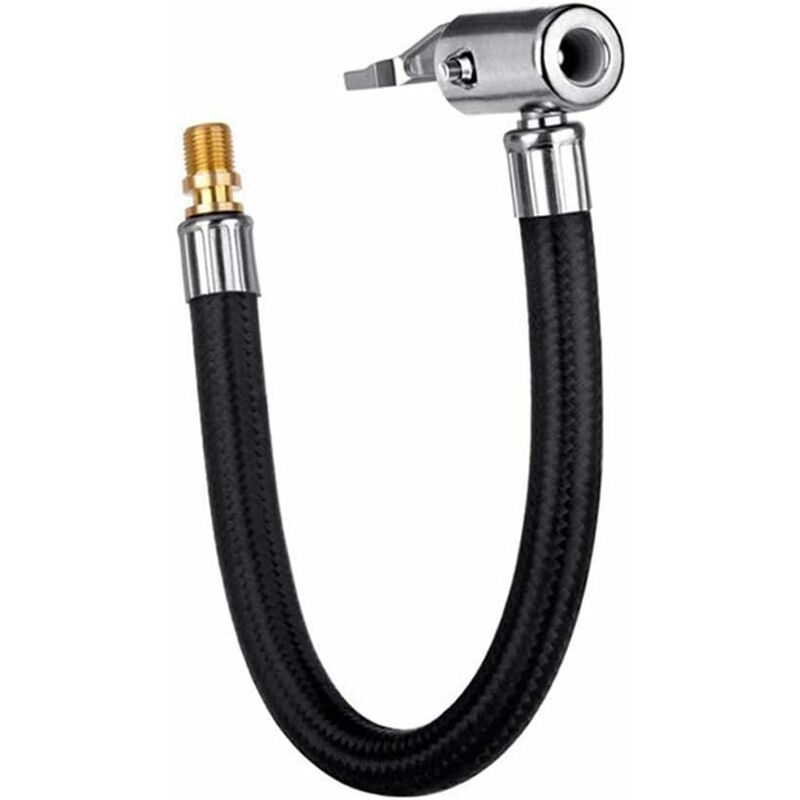 Adapter węża do pompowania opon 20 cm, wąż do pompowania w oplocie, adapter do zaworu opony, przedłużenie pompki rowerowej, pompka do zaworów samoch