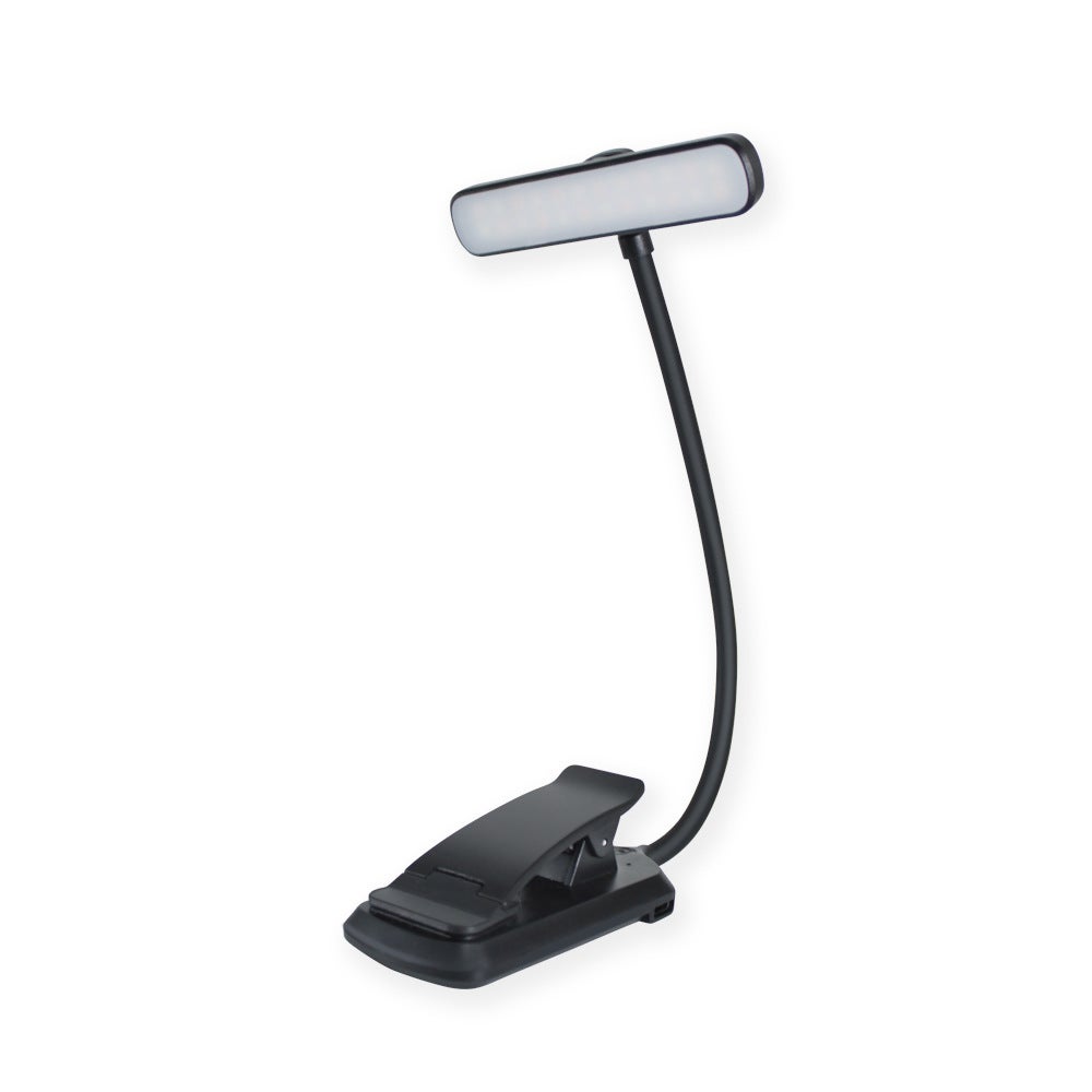 Akumulatorowa lampka do czytania z 24 diodami LED, interfejsem USB-C, 5 poziomami jasności, 3 temperaturami barwowymi, możliwość przymocowania do ksią