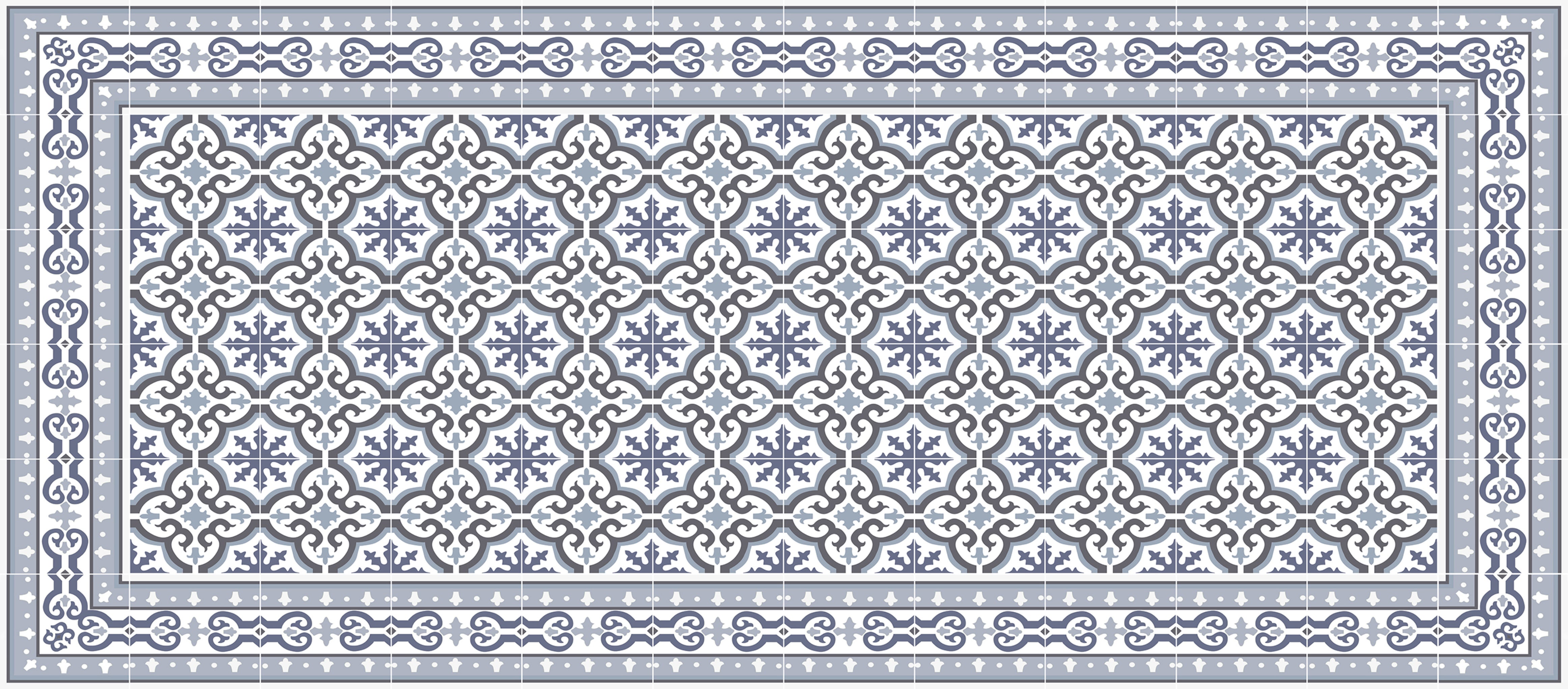 Dywan winylowy Jeanette 66x150 cm - antypoślizgowy dywan PVC do kuchni lub salonu, zmywalny, wodoodporny styl