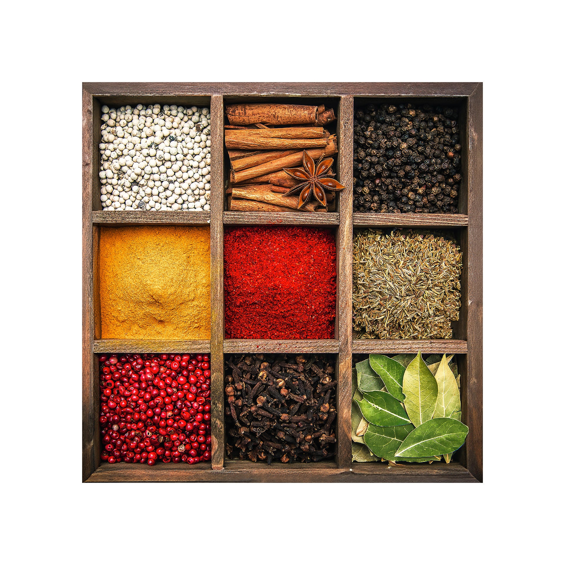 STYLER Obraz na szkle GLASSPIK SPICES BOX 30x30