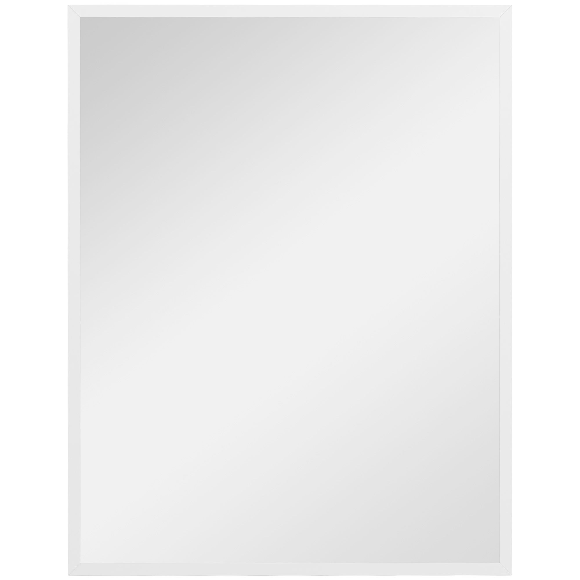 Lustro ścienne 70x90 cm, białe, do salonu, przedpokoju, korytarza