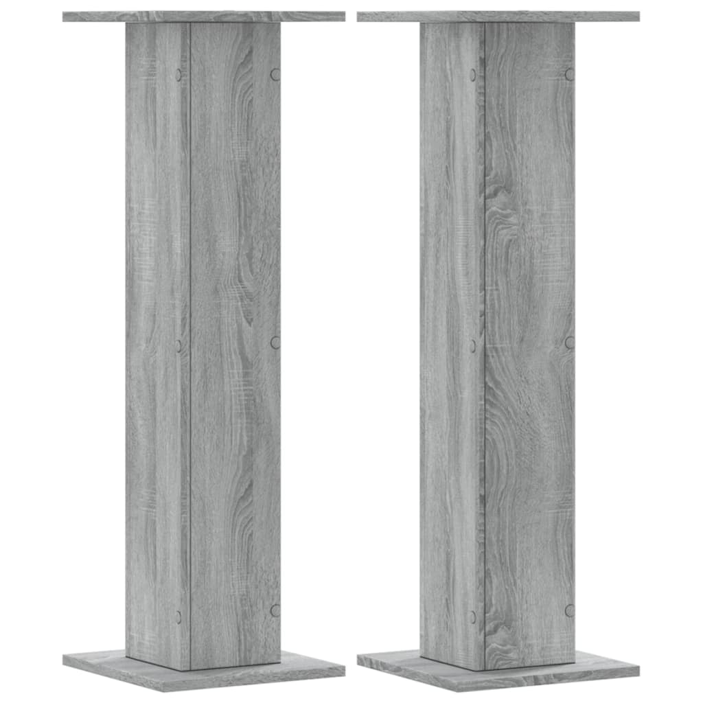 2x Stojak na Rośliny 95 cm Szary Dąb Sonoma do Salonu