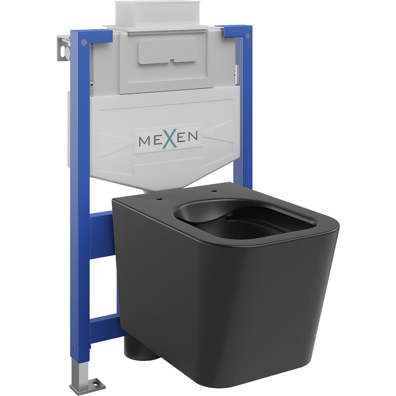 Mexen zestaw podtynkowy WC stelaż Fenix XS-U z miską WC Teo, czarny mat - 6853385XX85