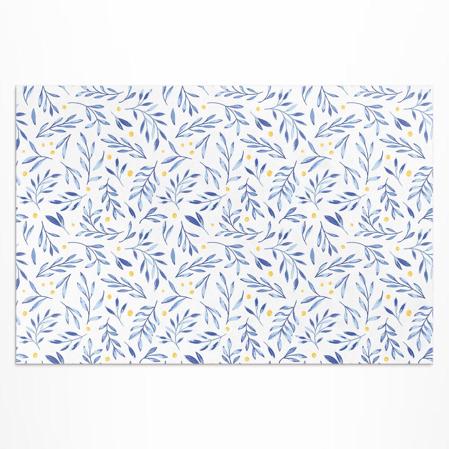 Mata winylowa akwarelowa, dywan winylowy gałązki i listki boho 210x140 cm ArtPrintCave