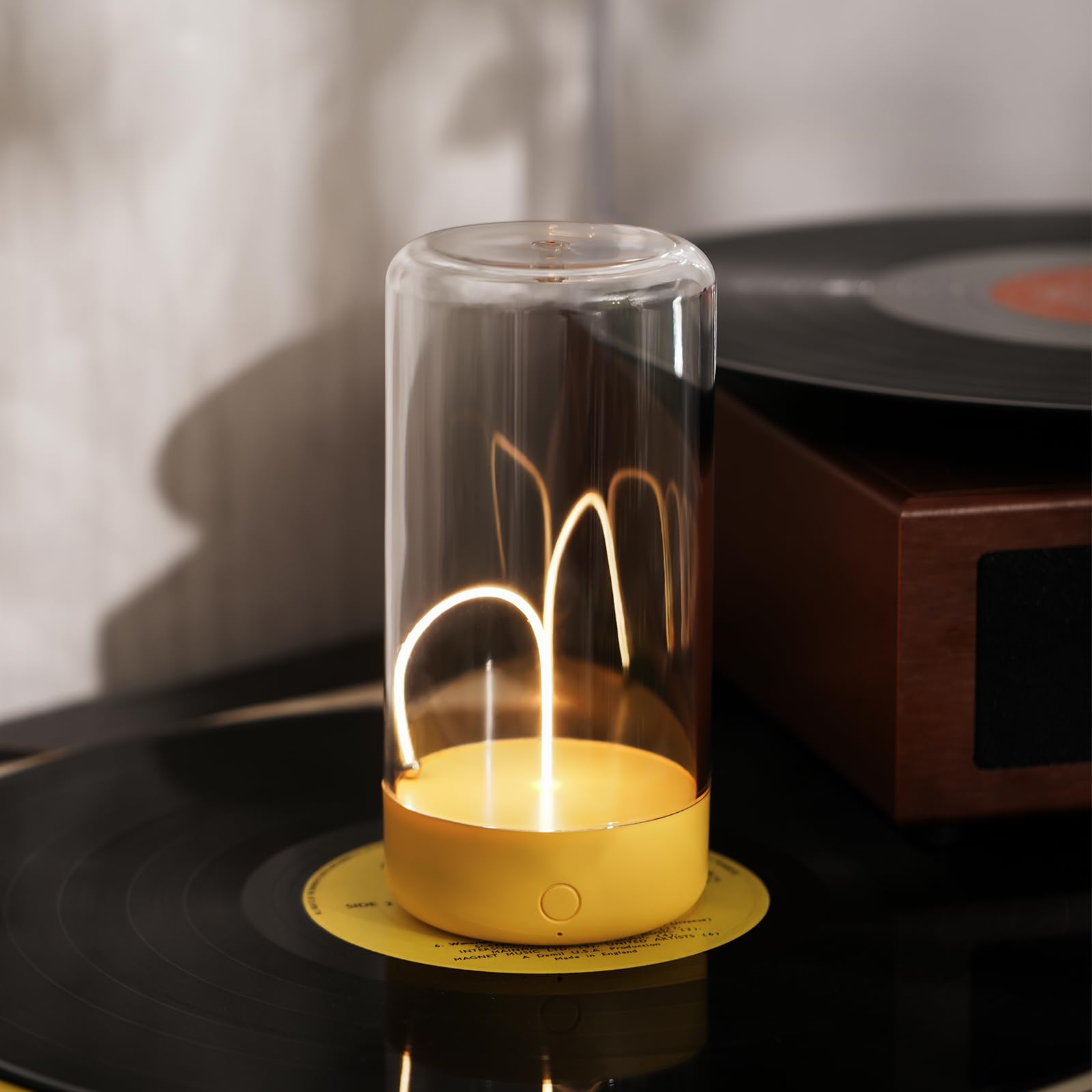 Mini lampka stołowa minimalistyczna bezprzewodowa, ładowalna – przenośna, wyjątkowe oświetlenie ambientowe, do biura w domu i dekoracji