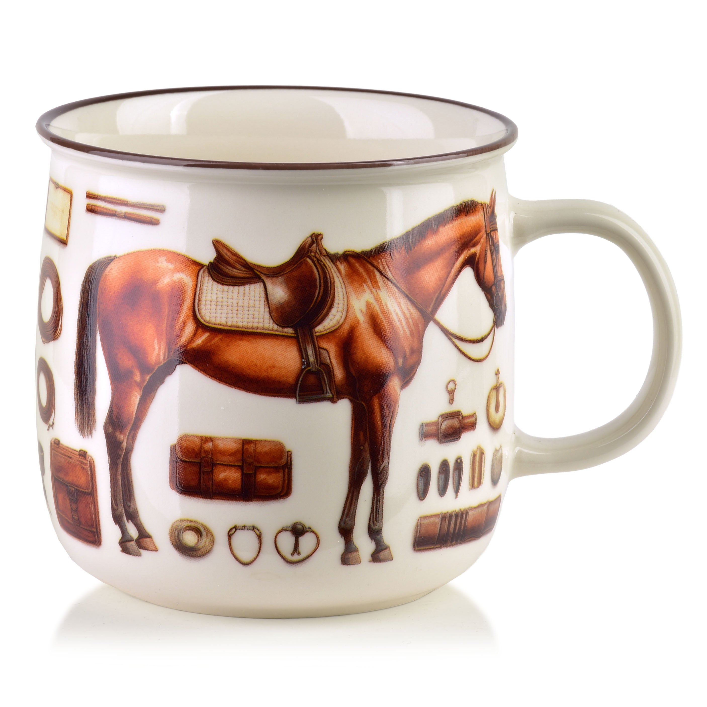 Kubek porcelana NORMAN 9,6x13x9,3 cm brązowy 1 szt