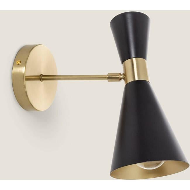 Regulowana czarna metalowa lampa ścienna do salonu, sypialni, klatki schodowej (Numer katalogowy produktu: 94940347 | Numer katalogowy oferty: lehuamw