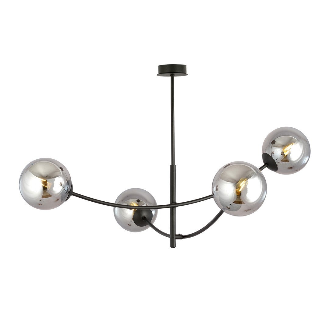 Lampa sufitowa Emibig 4xE14 40W HUNTER 4 BLACK/GRAFIT 1100/4