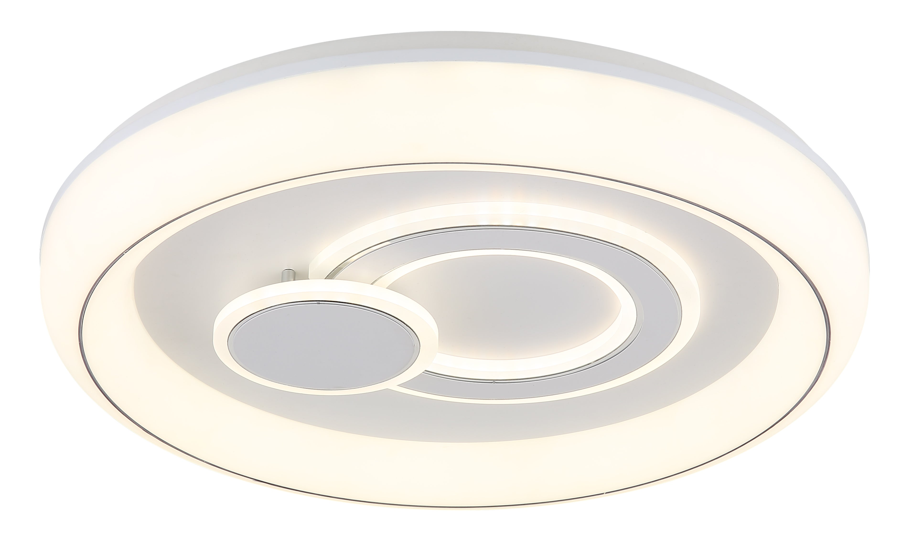 Matowa, biała metalowa lampa sufitowa, LED