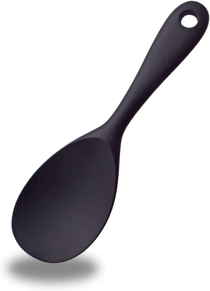 Łyżka do serwowania, silikonowa łyżka do ryżu, nieprzywierająca łyżka do ryżu, przybory kuchenne, do ryżu, puree ziemniaczanego, mieszania