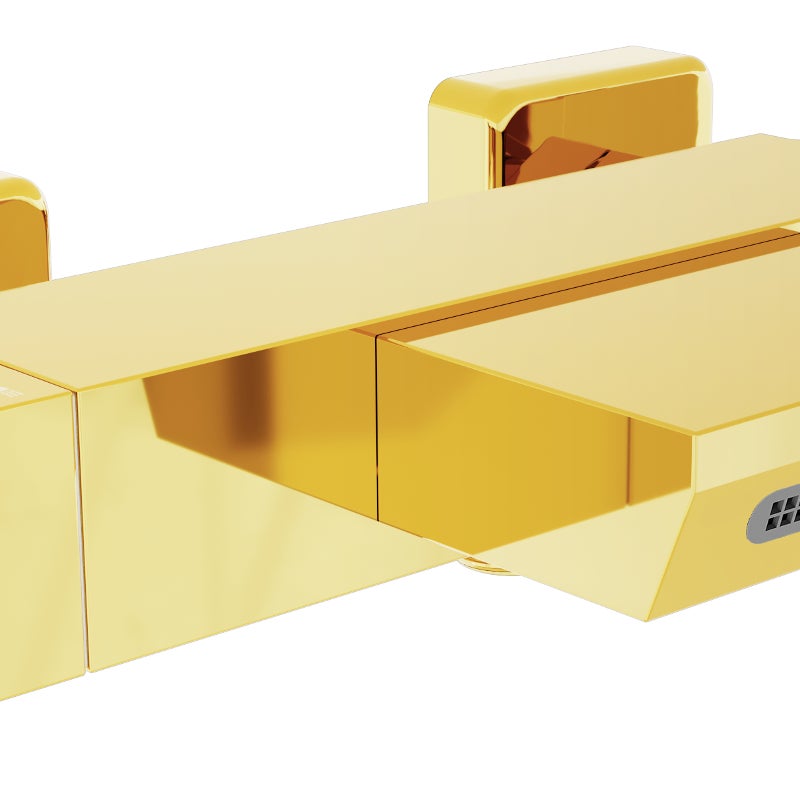 Mexen Cube termostatyczna bateria wannowa, złota - 77360-50
