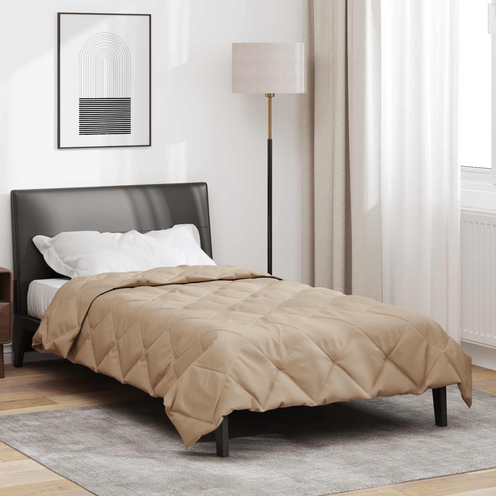Kołdra na cały rok Ciemnoszary 140 x 200 cm Mikrofibra vidaXL