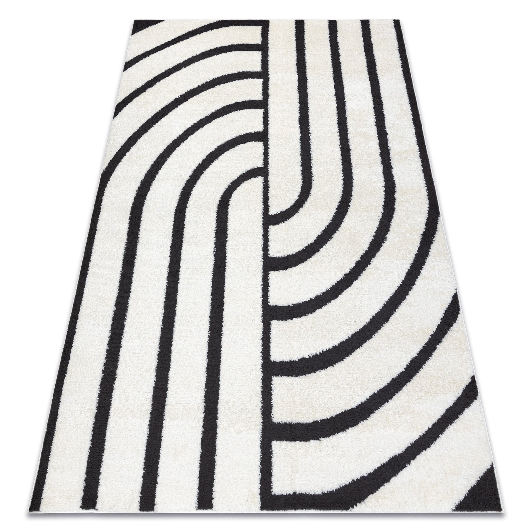 Dywan MODE 8631 geometryczny krem / czarny 180x270 cm