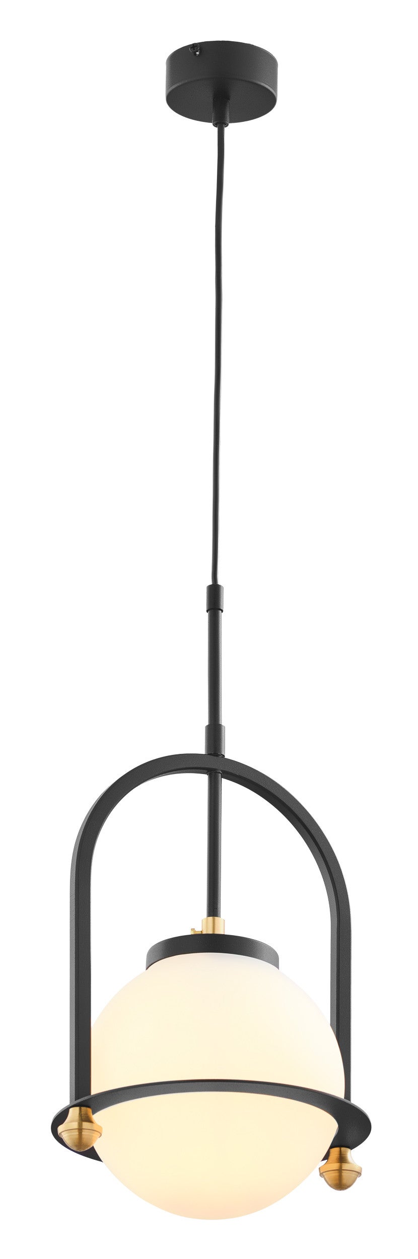 Lampa wisząca Rosso szklany klosz Jupiter czarna E27 23x23x65-85 cm 1 szt.