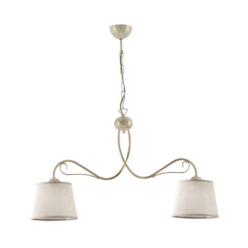 Lampa wisząca Kamelia Jupiter abażur tkanina beżowy E27 80 cm 1 szt.
