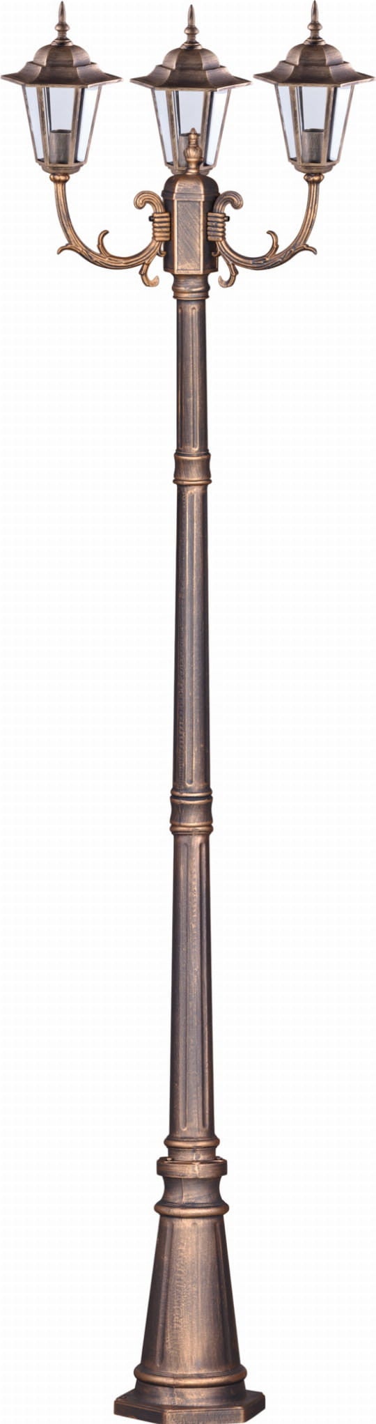 Lampa ogrodowa złota latarnia uliczna Kaja LOZANA K-7009A2/3 CZARNY/ZŁOTY