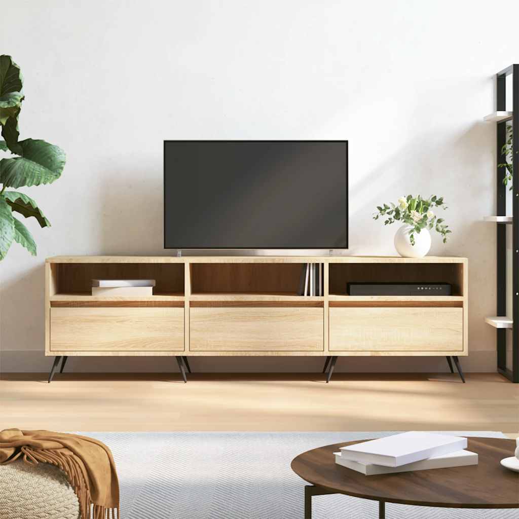 Szafka RTV VidaXL sonoma oak 150 cm brązowa z 6 przegrodami