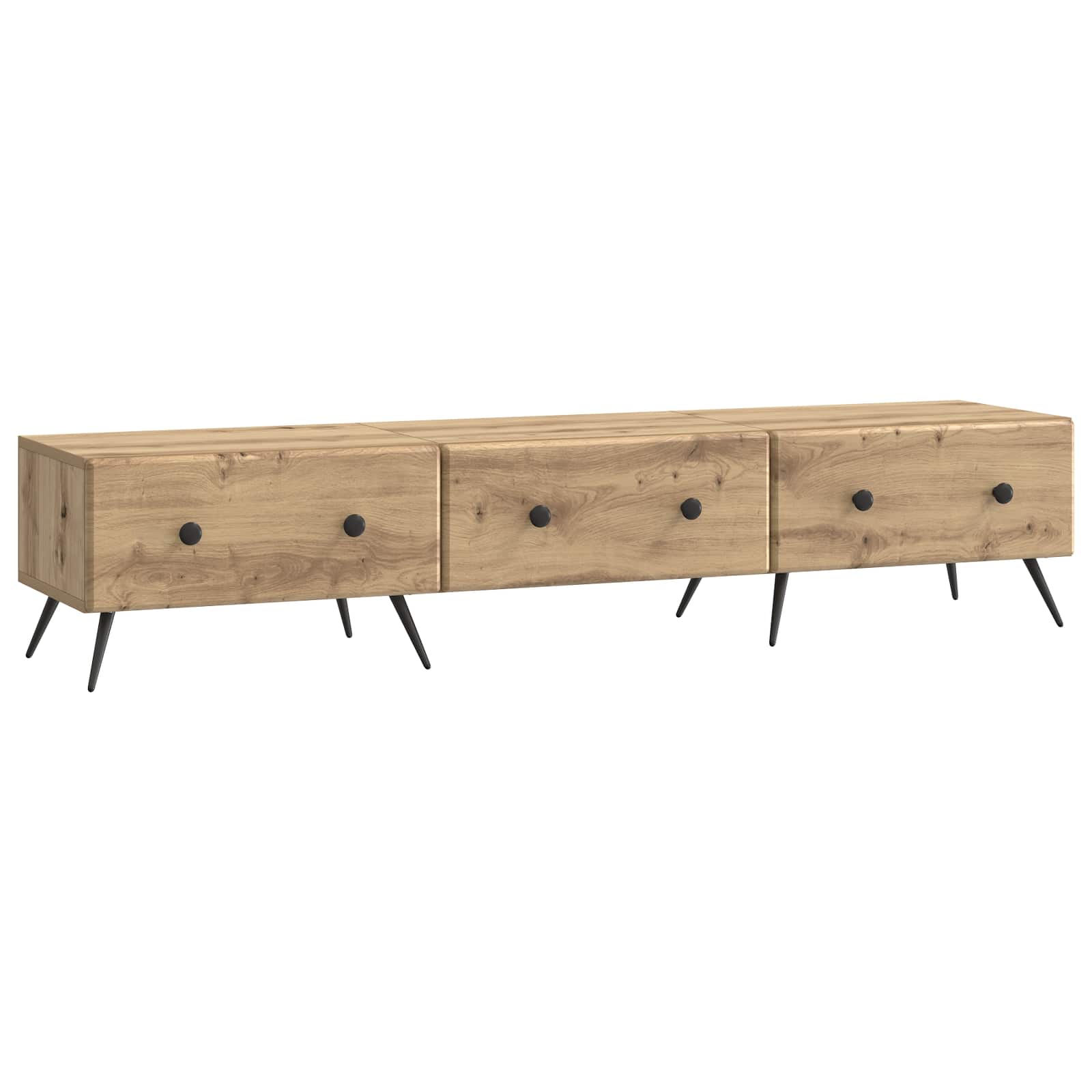 Szafka pod telewizor 147 x 34,5 x 30 cm Dąb artisan