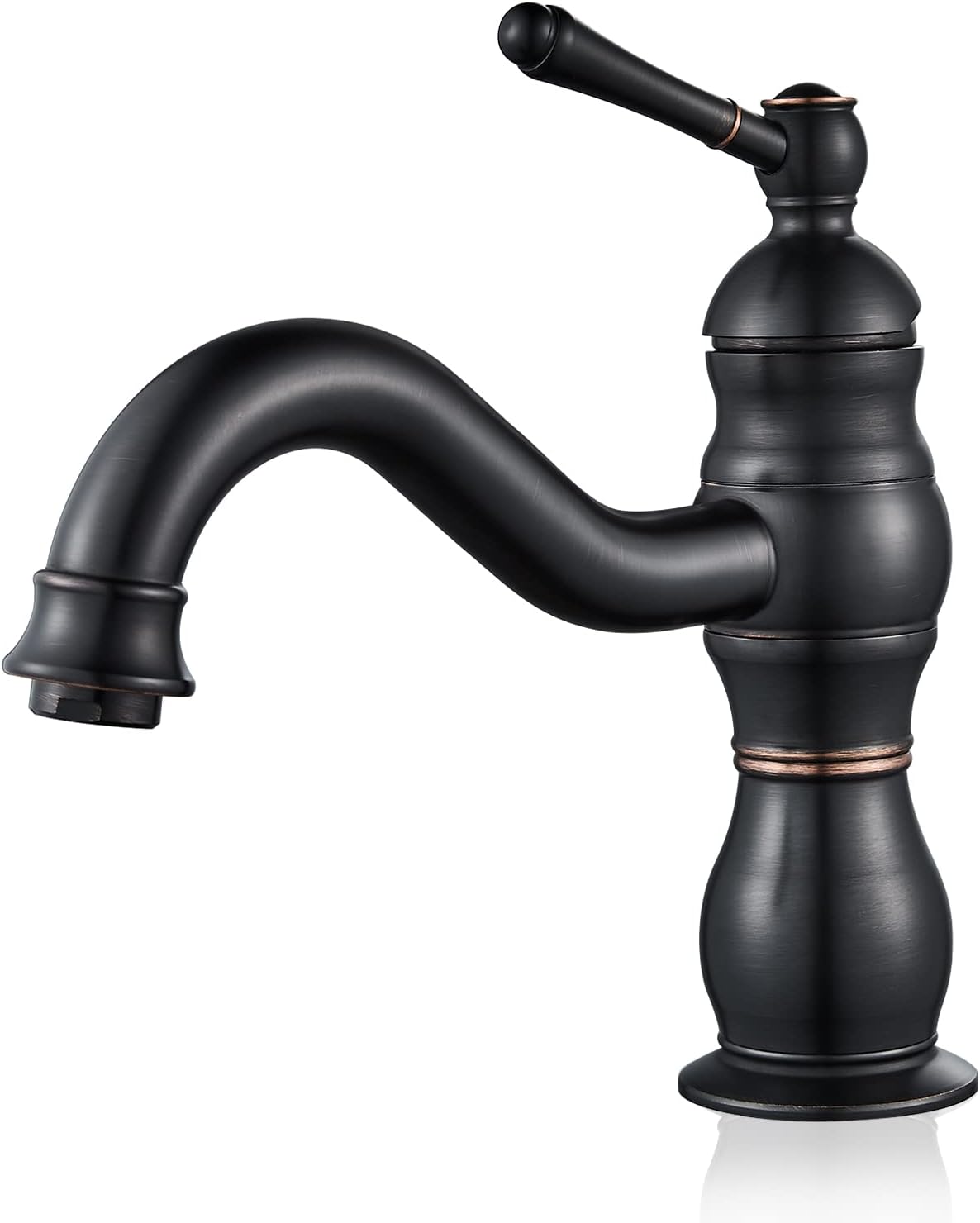 Bateria umywalkowa Retro Black, bateria łazienkowa obrotowa 360°, mosiężna bateria umywalkowa, bateria łazienkowa z głowicą ceramiczną, bateria jedno