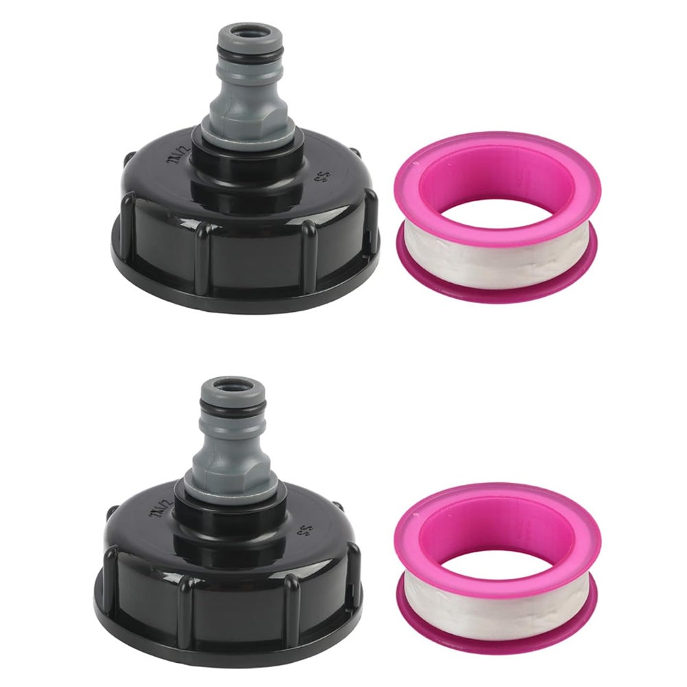 (2 sztuki) Złączka do zbiornika IBC S60x6, adapter do nakrętki zbiornika IBC, złączka do zbiornika do nawadniania ogrodu