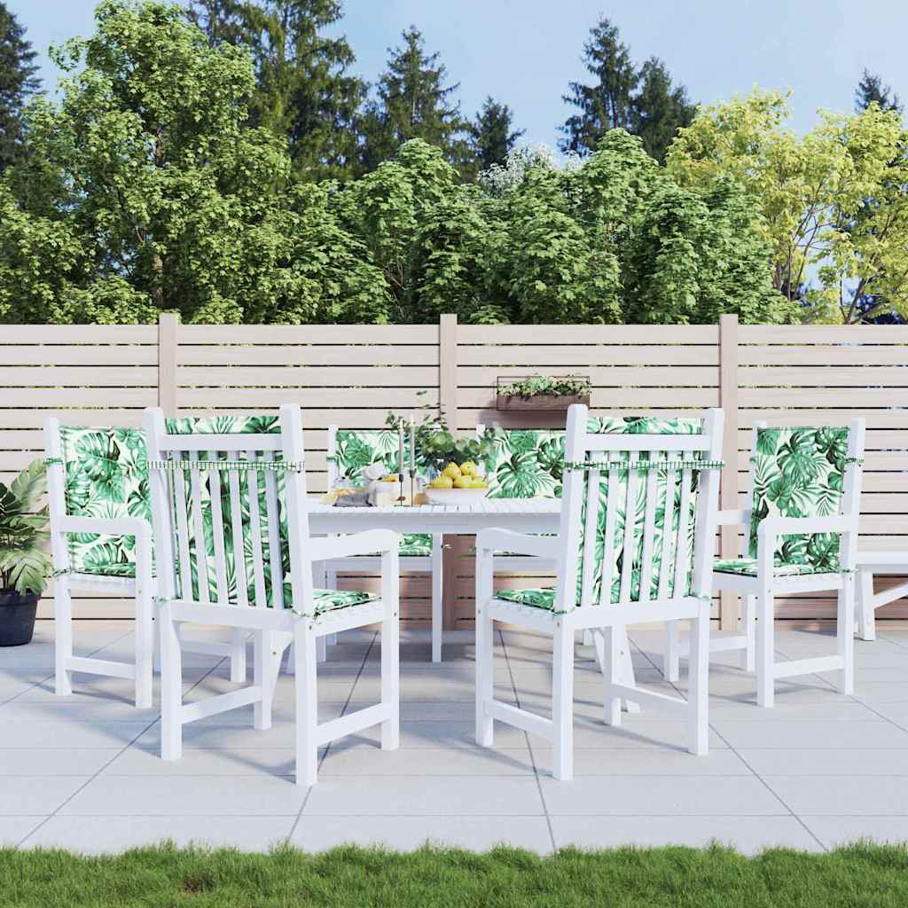 Poduszki na plecy Liść 6 pcs Wzór liścia 100 x 50 x 3 cm vidaXL