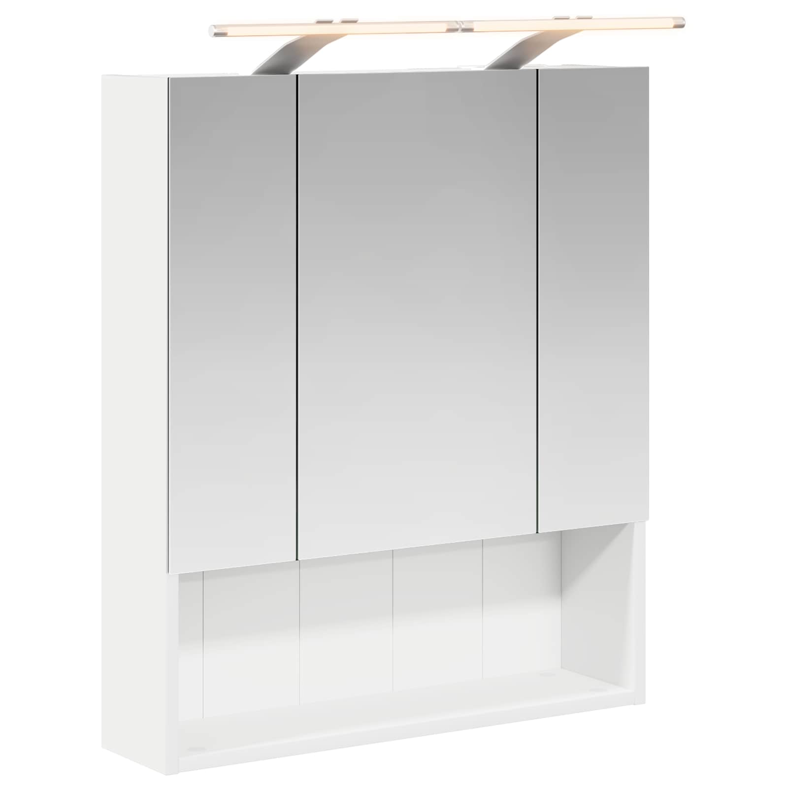 Szafka z lustrem do łazienki Biały 60 x 14.5 x 70 cm