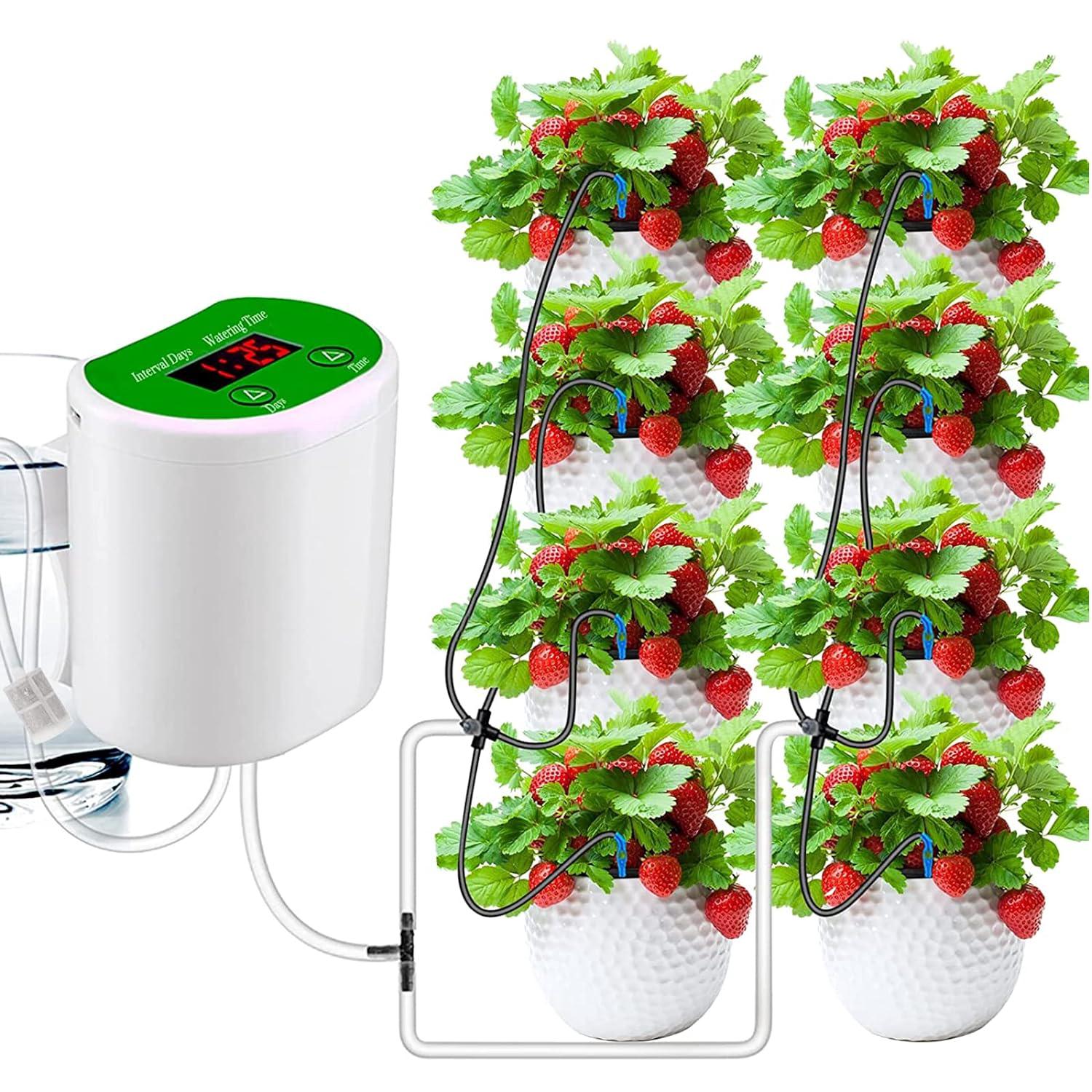 Automatyczny zestaw do nawadniania kropelkowego, Automatyczny system nawadniania roślin doniczkowych, ładowanie USB DIY Zestaw do nawadniania, System