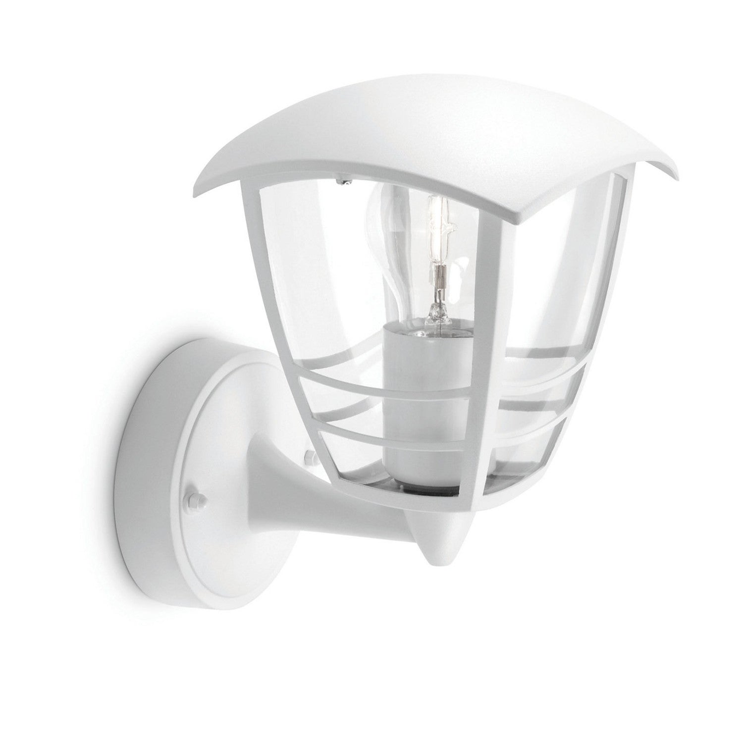 Kinkiet Ogrodowy Lampa Elewacyjna Zewnętrzna Latarnia E27 IP44 Biała Creek Philips