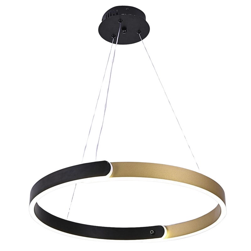 Lampa wisząca Ontario LED 36W Neutralna biel 3500lm czarno-złota wym: 110 x 50 x 50 cm IdeaLED
