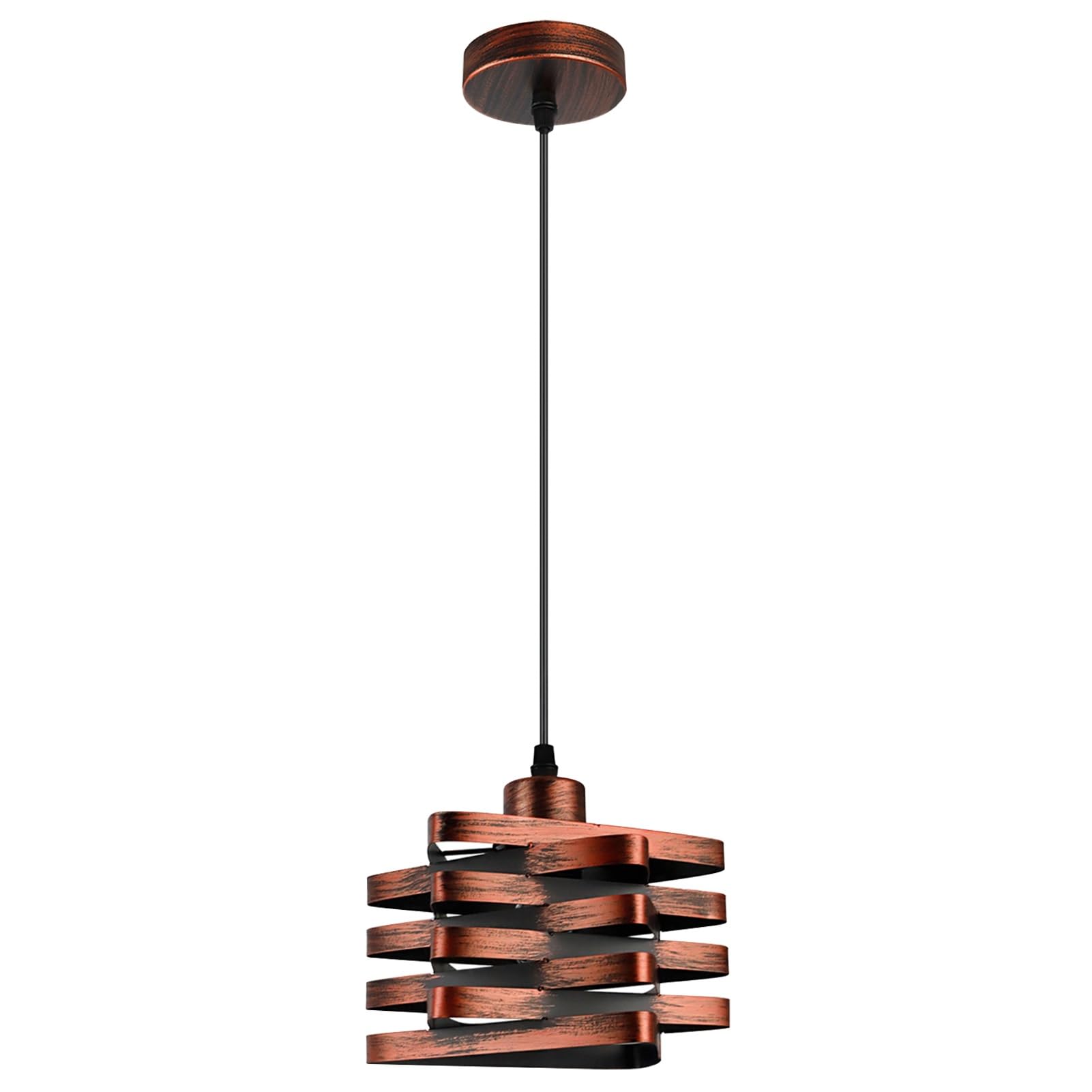 Industrialna lampa wisząca, lampy wiszące w stylu vintage z metalową klatką, regulowane oświetlenie wiszące łańcuchowe do korytarza, werandy (E27)