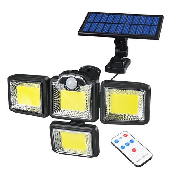Lampa solarna zewnętrzna 192COB – Czujnik ruchu 3 tryby, wodoodporność IP65, biała światłość, składana – Oświetlenie do ogrodu/na podwórko