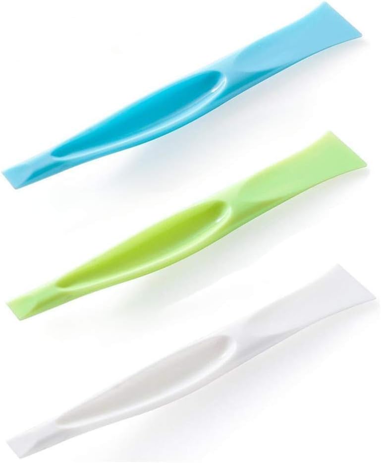 3-częściowy wielofunkcyjny plastikowy skrobak – twardy plastikowy skrobak do kuchni, nie rysujący, do etykiet