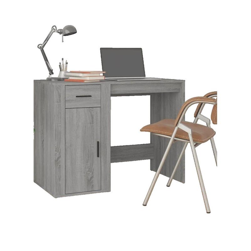 Biurko vidaXL Sonoma szary 100x49x75 cm Drewno inżynieryjne, Duża przestrzeń do przechowywania