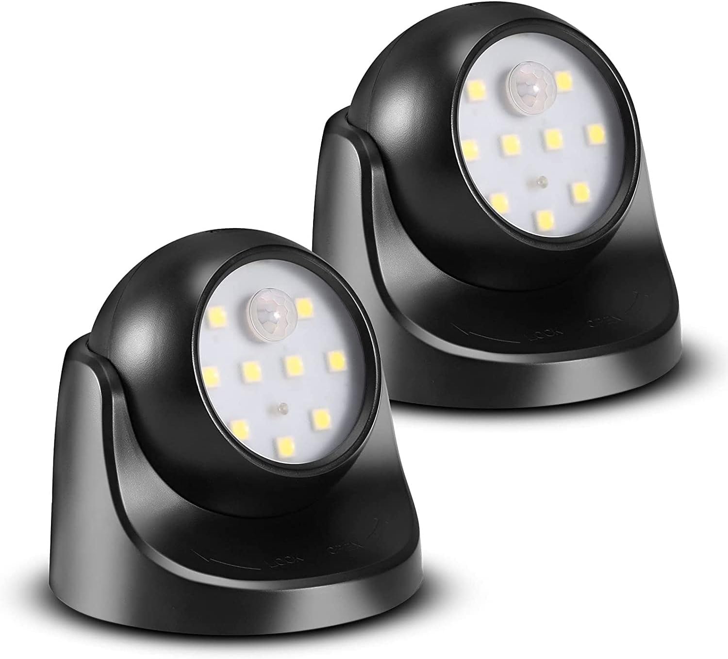 Reflektory LED, bezprzewodowy reflektor LED, 150 lumenów, wyjmowana kula, obrót i pochylenie o 360 stopni, zasilanie bateryjne