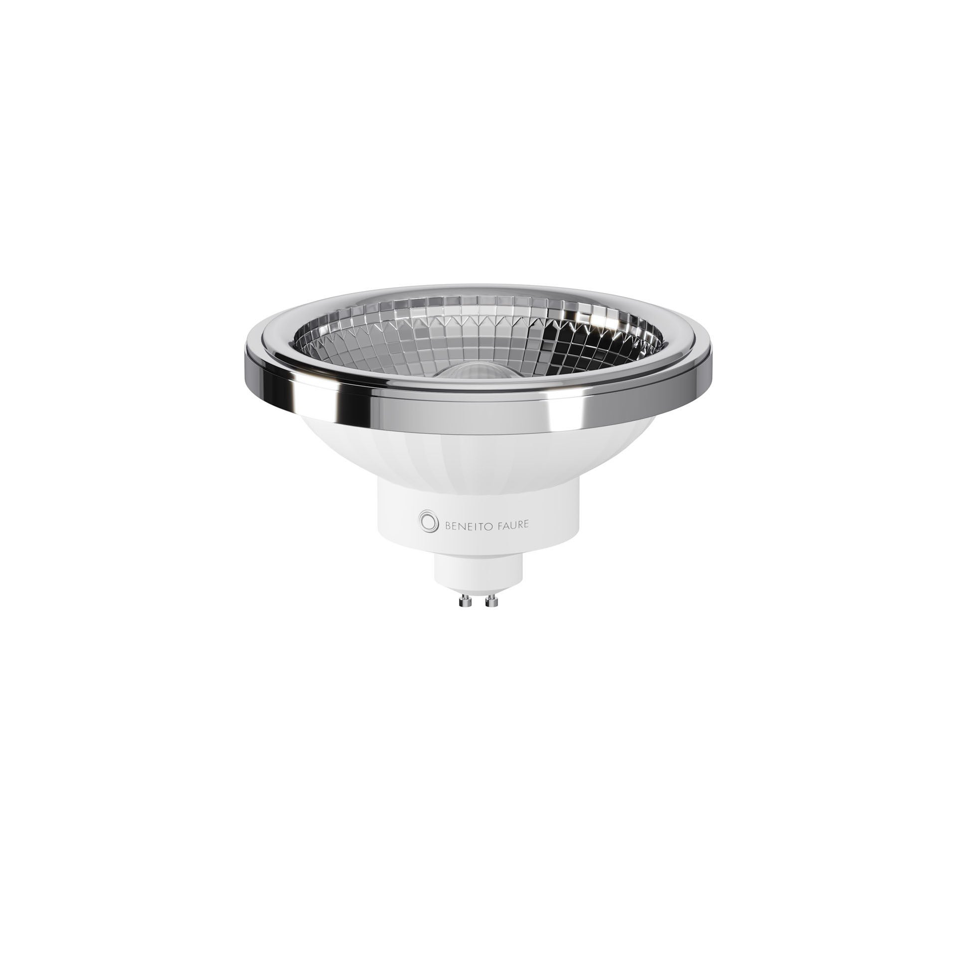 Żarówka LED AR111 dichroiczna 15 W GU10 15 stopni 2700 K 1050 lumenów ciepłe światło wykończenie chromowane - Beneito & Faure Professional Lighting