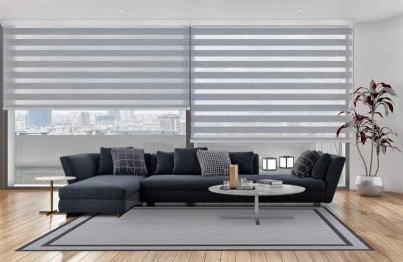 Rolety SQUARE Night and Day, Premium, roletnie do salonu, kuchnia, srebrne 60x250cm