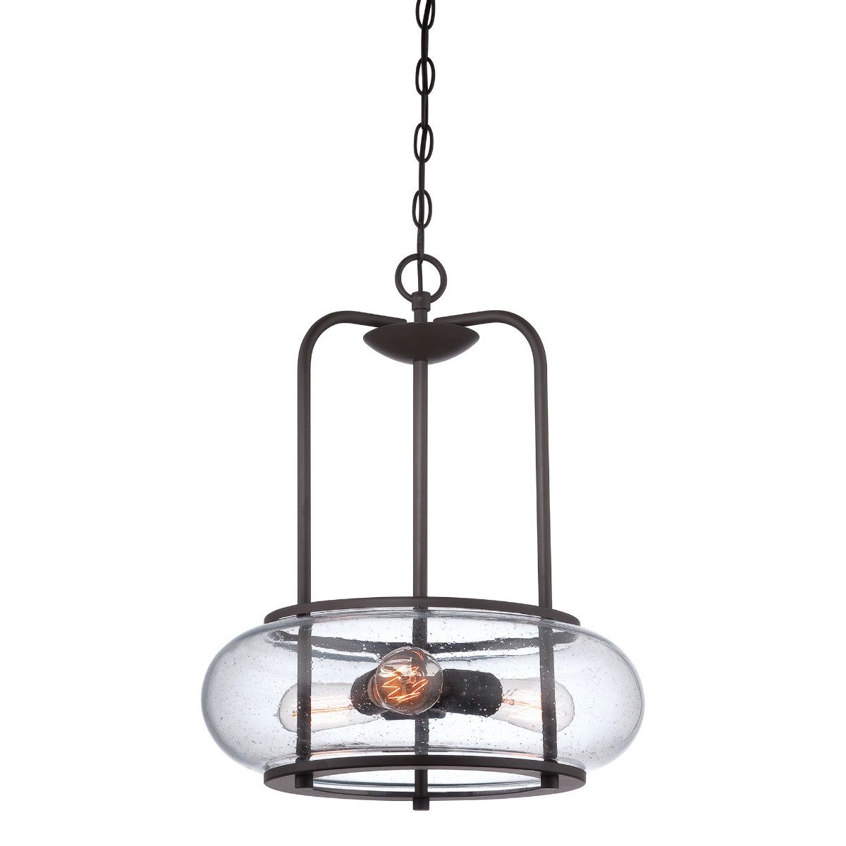 Suspension Trilogy, bronze antique et verre