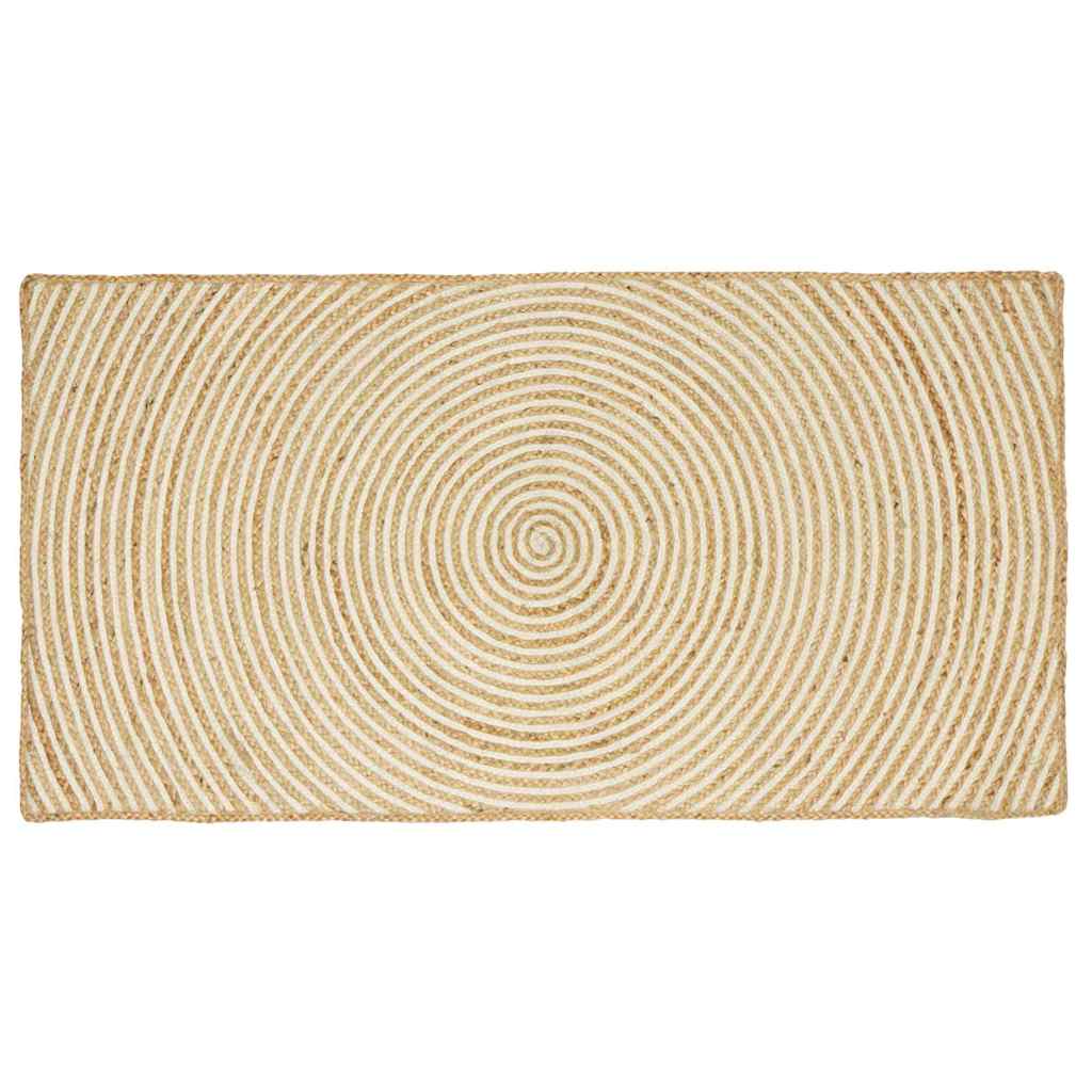 Dywany pokojowe Biały 80 x 150 cm Juta vidaXL