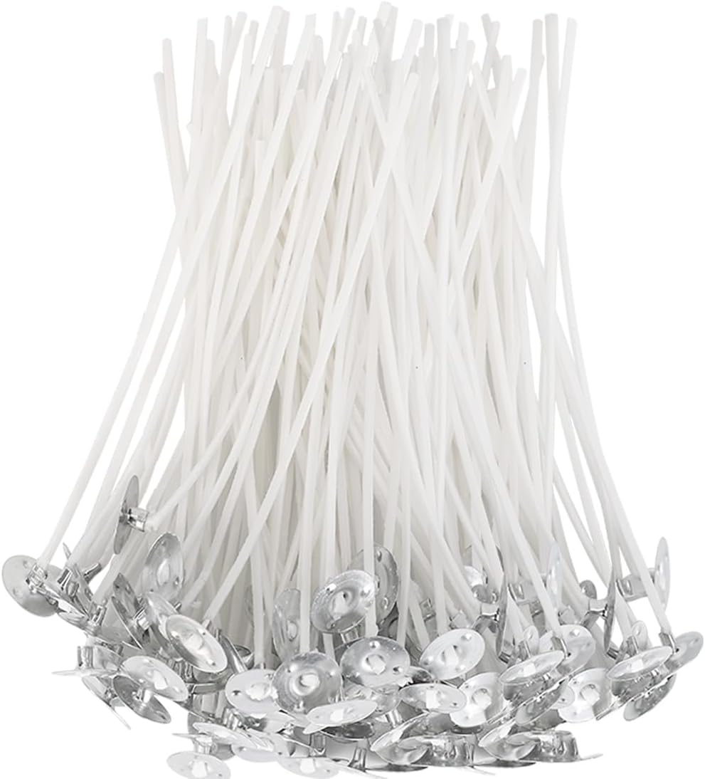 100 sztuk knotów do świec, knoty do świec, 6 cm knoty bawełniane, knoty do świec do samodzielnego wyrobu świec