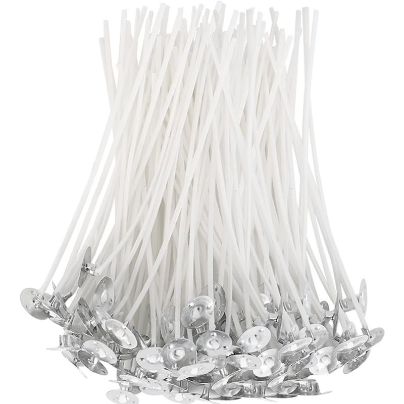 100 sztuk knotów do świec, knoty do świec, 6 cm knoty bawełniane, knoty do świec do samodzielnego wyrobu świec