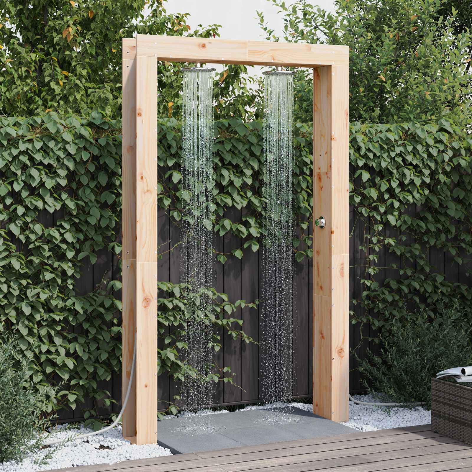 Prysznic na zewnątrz 226 cm naturalny vidaXL