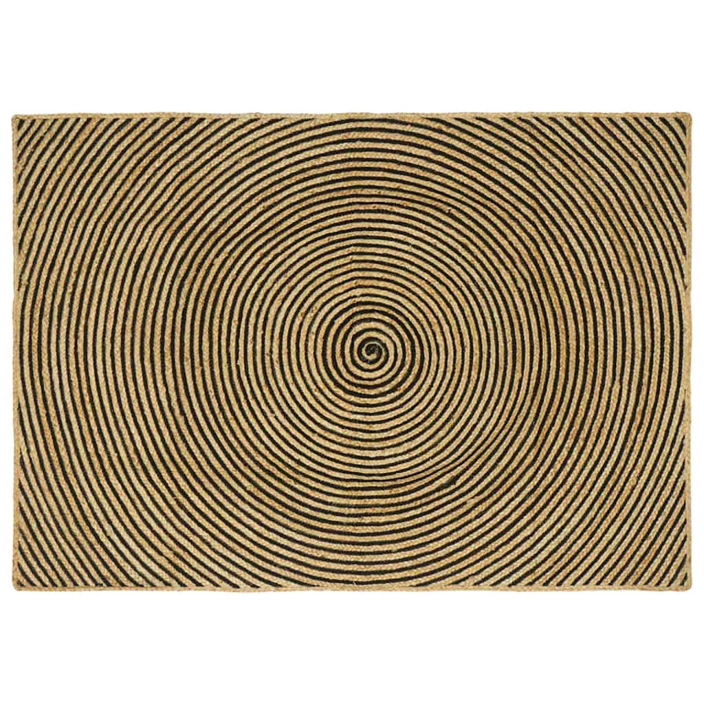 Dywany pokojowe Czarny 140 x 200 cm Juta vidaXL