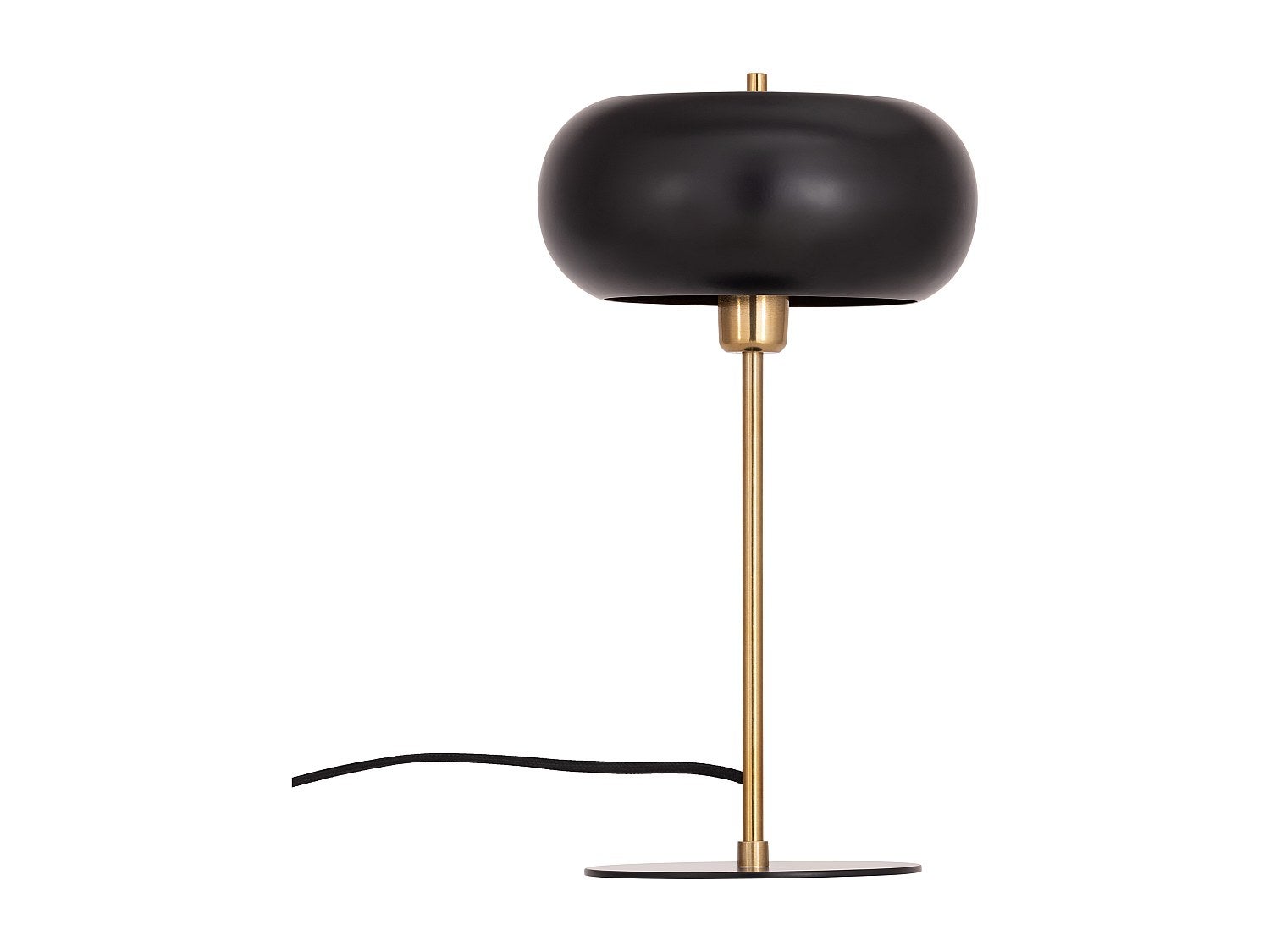 Lampa stołowa metalowa - Śr. 26 x Wys. 50 cm - Złoto-czarna - KERRY